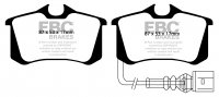 DP21497 EBC Brakes Greenstuff тормозные колодки зад AUDI A3; SEAT Altea, Ibiza, Toledo; SKODA Fabia, Octavia; VOLKSWAGEN Eos, Golf, Jetta, Polo