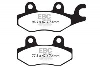 FA165HH EBC BRAKES Double-H™ тормозные колодки AEON, APACHE, BLANEY, C F MOTO, CAN AM, CPI, E-TON, GAS-GAS, GOES, JONWAY, KAWASAKI, MBK, MODENAS, MOTO ROMA, QUADZILLA, SUZUKI, TAISHAN (Project Quads), YAMAHA