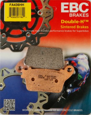 FA436HH EBC BRAKES Double-H™ тормозные колодки  HONDA CB, CBR; KAWASAKI ZX; SUZUKI GSXR 2006-2012 года выпуска