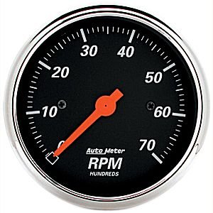 3-1/8" тахометр, 7,000 RPM, 4,6,8 CYL, DB CHME BZL AUTO METER #1478 Tachometer