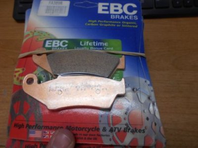 FA389R EBC BRAKES Organic тормозные колодки использовать замену: FA185R