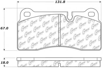 105.11550 Тормозные колодки Posi-Quiet Ceramic AUDI зад. 