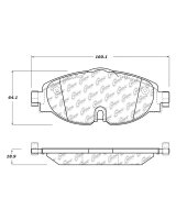 105.17600 Тормозные колодки Posi-Quiet Ceramic AUDI, SEAT, VOLKSWAGEN перед