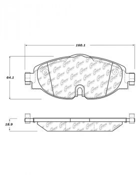 105.17600 Тормозные колодки Posi-Quiet Ceramic AUDI, SEAT, VOLKSWAGEN перед 