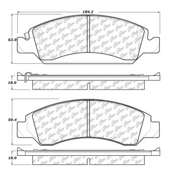 106.13630 Тормозные колодки PosiQuiet Extended Wear CADILLAC, CHEVROLET, GMC перед 
