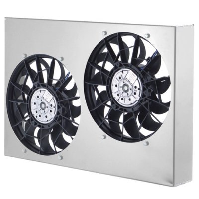 16928 DERALE Вентилятор двойной Install Kit (Injection Molded Shroud) Designed for primary cooling