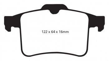 DP32059C EBC Brakes Redstuff Тормозные колодки зад. JAGUAR XF (X250), XF Sportbrake, XFR (X250), XFR-S (X250), XJ, XJR, XKR выпуска 2009-2019 года