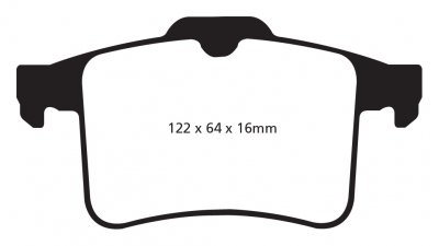 DP32059C EBC Brakes Redstuff Тормозные колодки зад. JAGUAR XF (X250), XF Sportbrake, XFR (X250), XFR-S (X250), XJ, XJR, XKR выпуска 2009-2019 года
