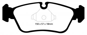 DP31587C EBC Brakes Redstuff Тормозные колодки BMW 3XX выпуска 2005-2012 года