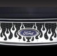 Решетка радиатораl Insert: 1999-2003 Ford F150 Pick Up, 2004 Ford F150 Heritage Pick Up; Flame Решетка радиатораl Insert; stainless steel