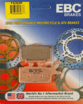 FA302R EBC BRAKES Organic тормозные колодки  KAWASAKI KX; SUZUKI RM 2000-2013 года выпуска
