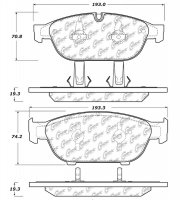 104.15490 Тормозные колодки Posi-Quiet Metallic AUDI перед