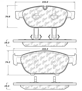 104.15490 Тормозные колодки Posi-Quiet Metallic AUDI перед 