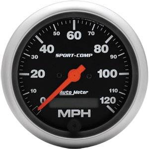 3-3/8" сподометр, 120 MPH, IN-DASH, ELEC AUTO METER #3987 SpeedometerElec. Programmable
