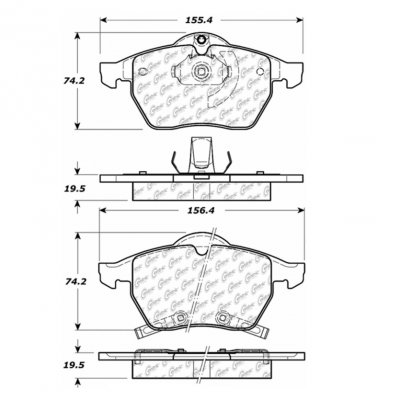 104.07360 Тормозные колодки Posi-Quiet Metallic AUDI, SAAB, VOLKSWAGEN 