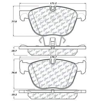 104.12940 Тормозные колодки Posi-Quiet Metallic BMW перед 