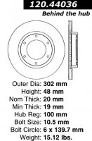 Передний тормозной диск - с перфорацией и насечками TOYOTA EDS.44036
