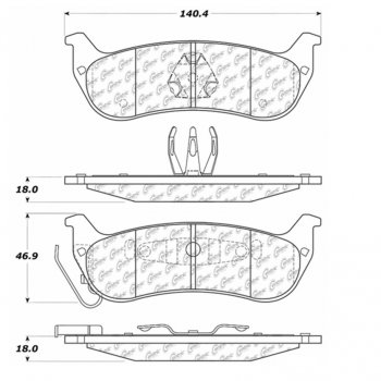 105.09980 Тормозные колодки Posi-Quiet Ceramic CHRYSLER 