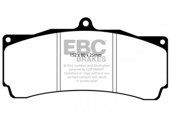 DP5009 EBC Brakes Bluestuff NDX Тормозные колодки суппорта ALCON TA6, XR6; AP RACING CP5260-8, CP5260-8, CP5270-2, CP5890, CP5895, CP5900, CP6077, CP6078 аналог колодки AP RACING CP4595D54, CP3558D54;  ALCON