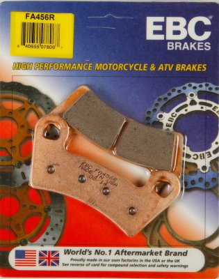 FA456R EBC BRAKES Organic тормозные колодки  POLARIS 450, 525, 800 2008-2012 года выпуска