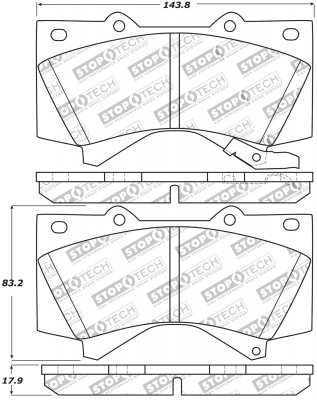 309.13030 StopTech Тормозные колодки Performance Lexus, Toyota Передние