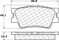 105.12121 Тормозные колодки Posi-Quiet Ceramic LEXUS, PONTIAC, TOYOTA, VOLKSWAGEN зад.