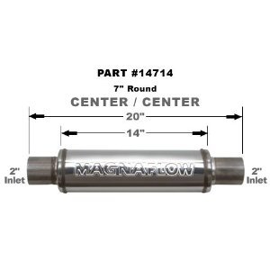 14714 Magnaflow Глушитель прямоточный 14" Body 