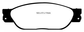DP31220C EBC Brakes Redstuff Тормозные колодки FORD Thunderbird; JAGUAR S-Type; LINCOLN LS выпуска 1999-2006 года