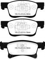DPX2242 EBC Brakes Ultimax2 Тормозные колодки перед OPEL ADAM, Corsa (E); VAUXHALL ADAM, Corsa (E)