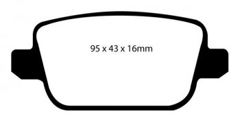 DP1933 EBC Brakes Ultimax тормозные колодки зад FORD Galaxy, Focus, Mondeo Estate, Mondeo Hatchback, Mondeo Saloon, S-Max; VOLVO S80, V70, XC70 выпуска 2006 — 2016 года