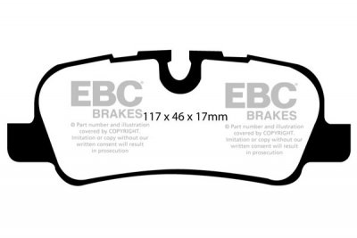 DP1542 EBC Brakes Ultimax2 тормозные колодки LAND ROVER Discovery выпуска 2004 — 2016 года