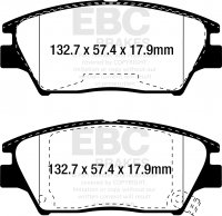 DPX2313 EBC Brakes Ultimax2 Тормозные колодки перед  SSANGYONG Korando, Tivoli