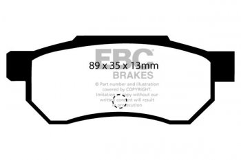 DP642  EBC Brakes Ultimax2 Тормозные колодки зад. HONDA Accord выпуска 1986 — 1990 года