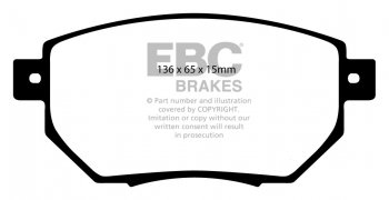 DP41659R EBC Brakes Yellowstuff Тормозные колодки перед INFINITI FX35, FX45; NISSAN Murano Ширина 136мм, Высота 65мм, Толщина 15мм