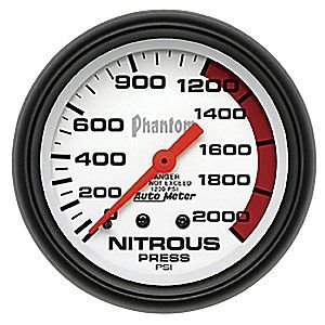 2-5/8" датчик давления нитро, 0-2000 PSI, MECH, PHANTOM AUTO METER #5828 Nitrous Pressure
