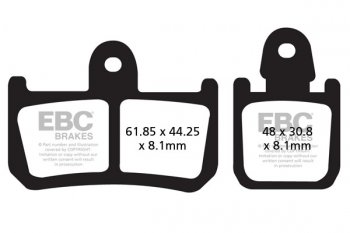 FA442/4HH EBC BRAKES Double-H™ тормозные колодки  YAMAHA MT, XV, YZ выпуска 2007-2016 года