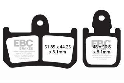 FA442/4HH EBC BRAKES Double-H™ тормозные колодки  YAMAHA MT, XV, YZ выпуска 2007-2016 года
