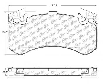 104.15750 Тормозные колодки Posi-Quiet Metallic AUDI перед 