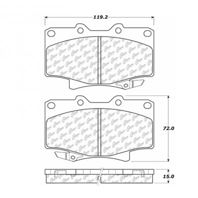 104.05020 Тормозные колодки Posi-Quiet Metallic LEXUS, TOYOTA ; LEXUS/LX450; TOYOTA/LANDCRUISER
