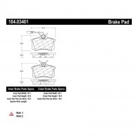 104.03401 Тормозные колодки Posi-Quiet Metallic SEAT, VOLKSWAGEN