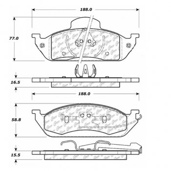 106.07600 Тормозные колодки PosiQuiet Extended Wear MERCEDES-BENZ 