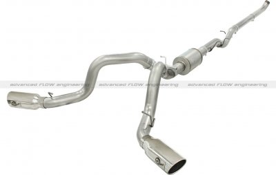 49-04045-P Afe Power Выхлопная система от Down-Pipe (DP-Back) 4.0" DP-Back GM Dsl Trk 01-07 V8-6.6 насадки хром-двойные 