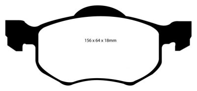 DP61616 EBC Brakes Greenstuff тормозные колодки передние FORD Maverick; MAZDA Tribute FORD Escape 2.0 2000 thru 2004; FORD Escape 2.3 2005 and up; FORD Escape 3.0 2000 thru 2004; MAZDA Tribute 2.0 2000 thru 2003; MAZDA Tribute 2.3 2WD 2004 and up; MAZDA Tribute 3.0 2WD 2000 and up; MERCURY Mariner 2.3 2005 and up