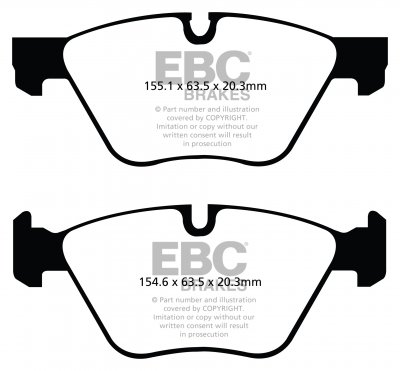 DP32088C EBC Brakes Redstuff Тормозные колодки BMW 5XX выпуска 2010-2017 года