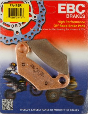 FA475R EBC BRAKES Organic тормозные колодки  POLARIS 400, 500, 550, 800, 850 2009-2012 года выпуска