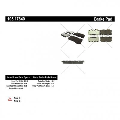 105.17840 Тормозные колодки Posi-Quiet Ceramic FORD перед 