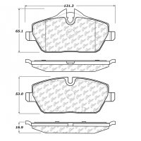 104.13080 Тормозные колодки Posi-Quiet Metallic MINI перед