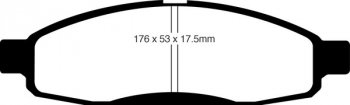 DP61776 EBC Brakes Greenstuff Тормозные колодки INFINITI, NISSAN QX56, Titan, Armada INFINITI QX56 5.6 (Bosch) 2005 and up; NISSAN Armada 5.6 (Bosch) 2005 and up; NISSAN Titan 5.6 2005 thru 2007