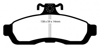 DP21502 EBC Brakes Greenstuff тормозные колодки перед. HOLDEN Commodore, VL; NISSAN Skyline выпуска 1978-1997 года