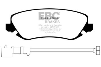 DP1424 EBC Brakes Ultimax2 Тормозные колодки перед  LANCIA Thesis выпуска 2001-2009 года